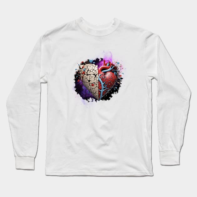 Brain vs heart Long Sleeve T-Shirt by Eleganzmod